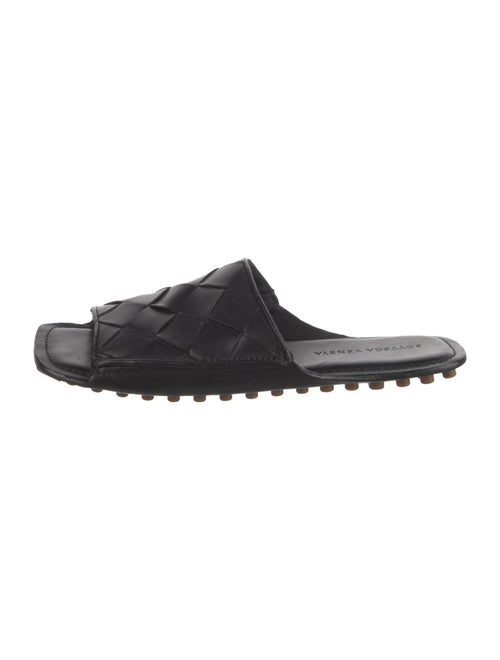 Bottega Veneta Intrecciato Weave Leather Slides