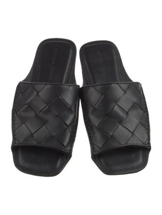 Bottega Veneta Intrecciato Weave Leather Slides