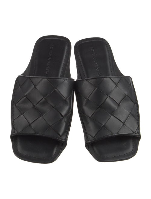 Bottega Veneta Intrecciato Weave Leather Slides