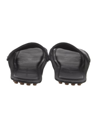 Bottega Veneta Intrecciato Weave Leather Slides