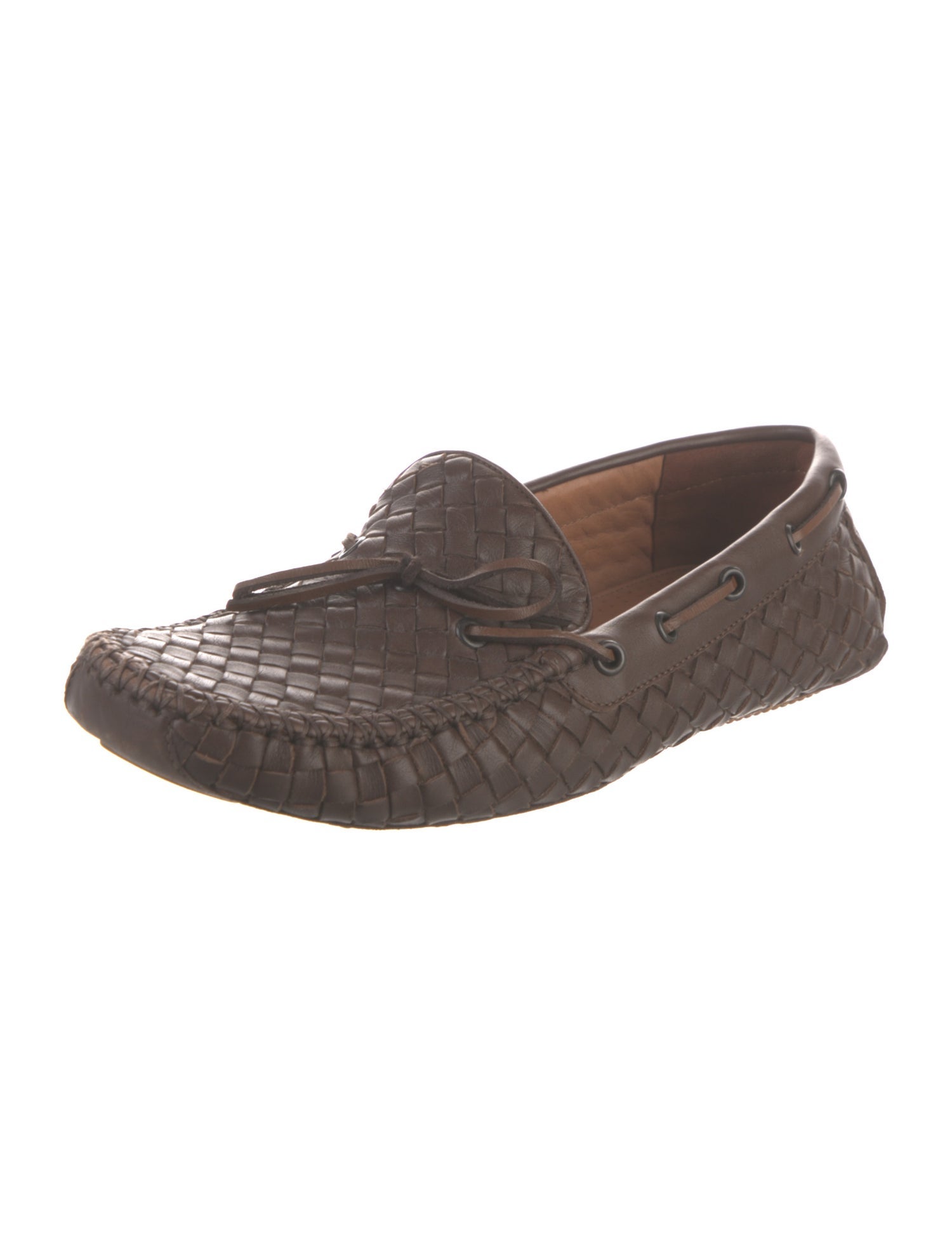 Bottega Veneta Intrecciato Weave Leather Loafers