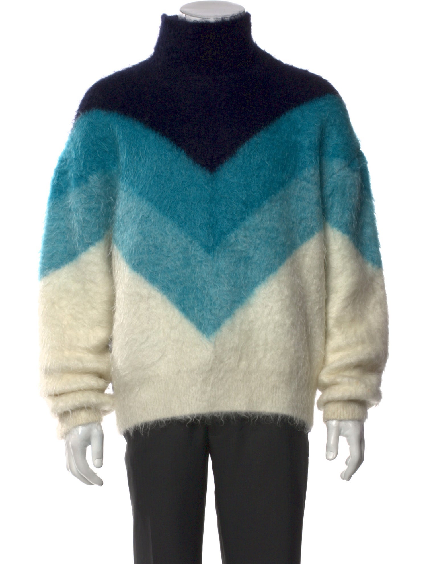 Bottega Veneta Wool Colorblock Pattern Pullover
