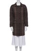 Bottega Veneta Wool Plaid Print Coat