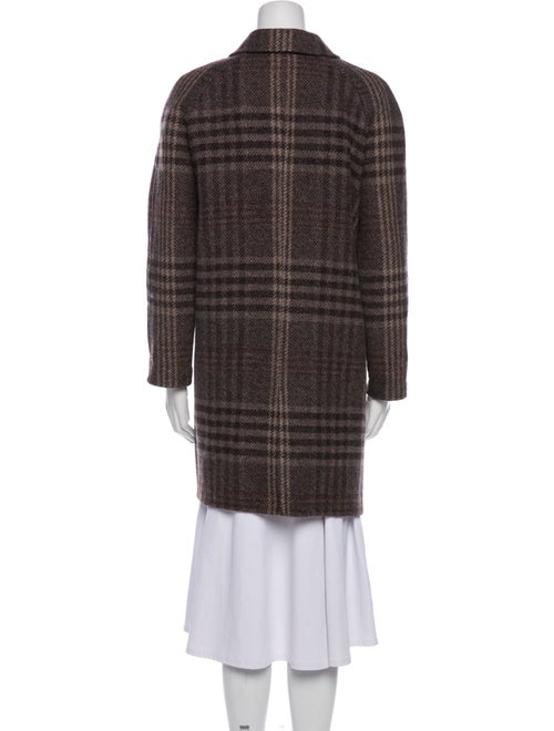 Bottega Veneta Wool Plaid Print Coat