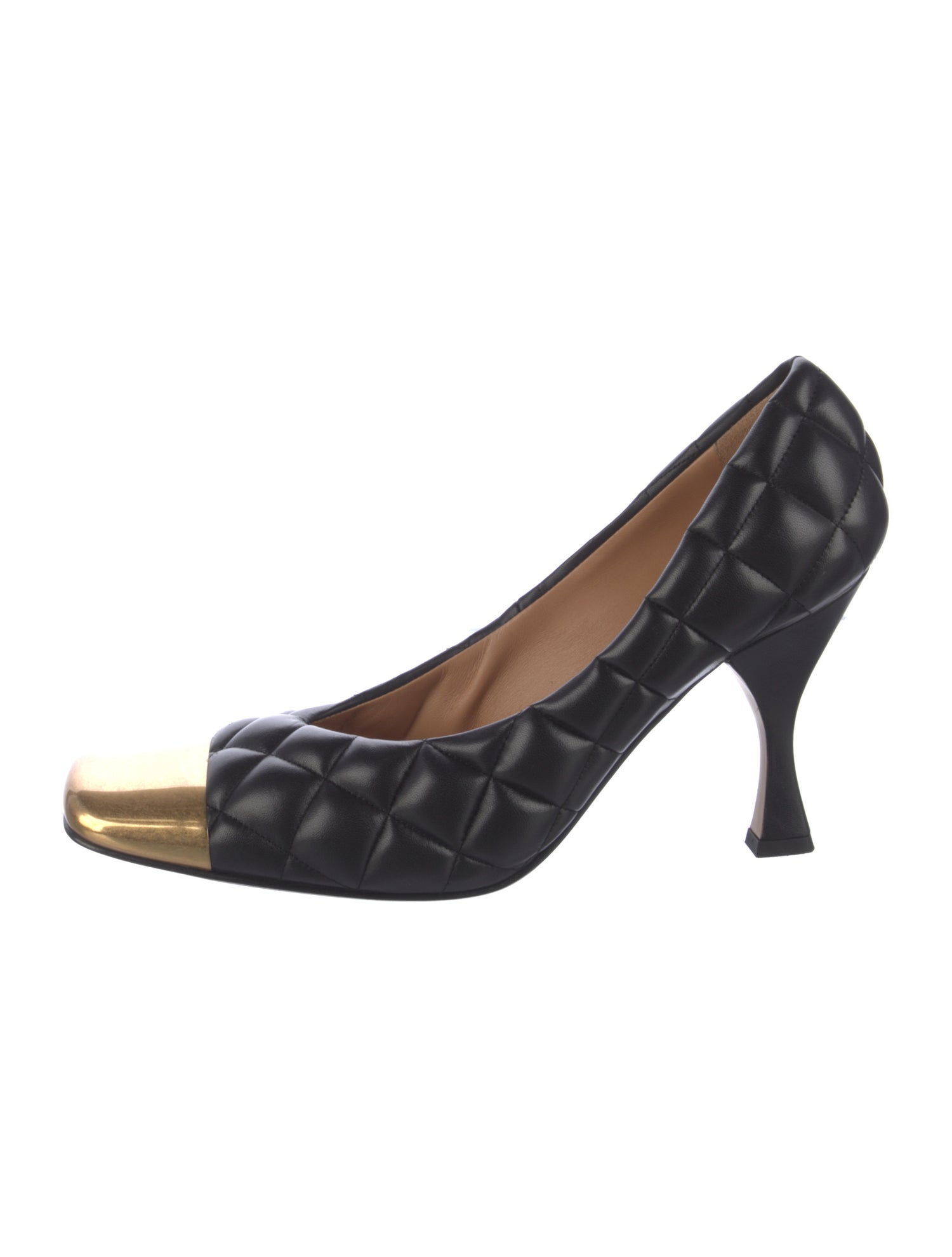 Bottega Veneta Leather Colorblock Pattern Pumps