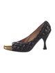 Bottega Veneta Leather Colorblock Pattern Pumps