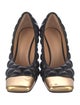 Bottega Veneta Leather Colorblock Pattern Pumps