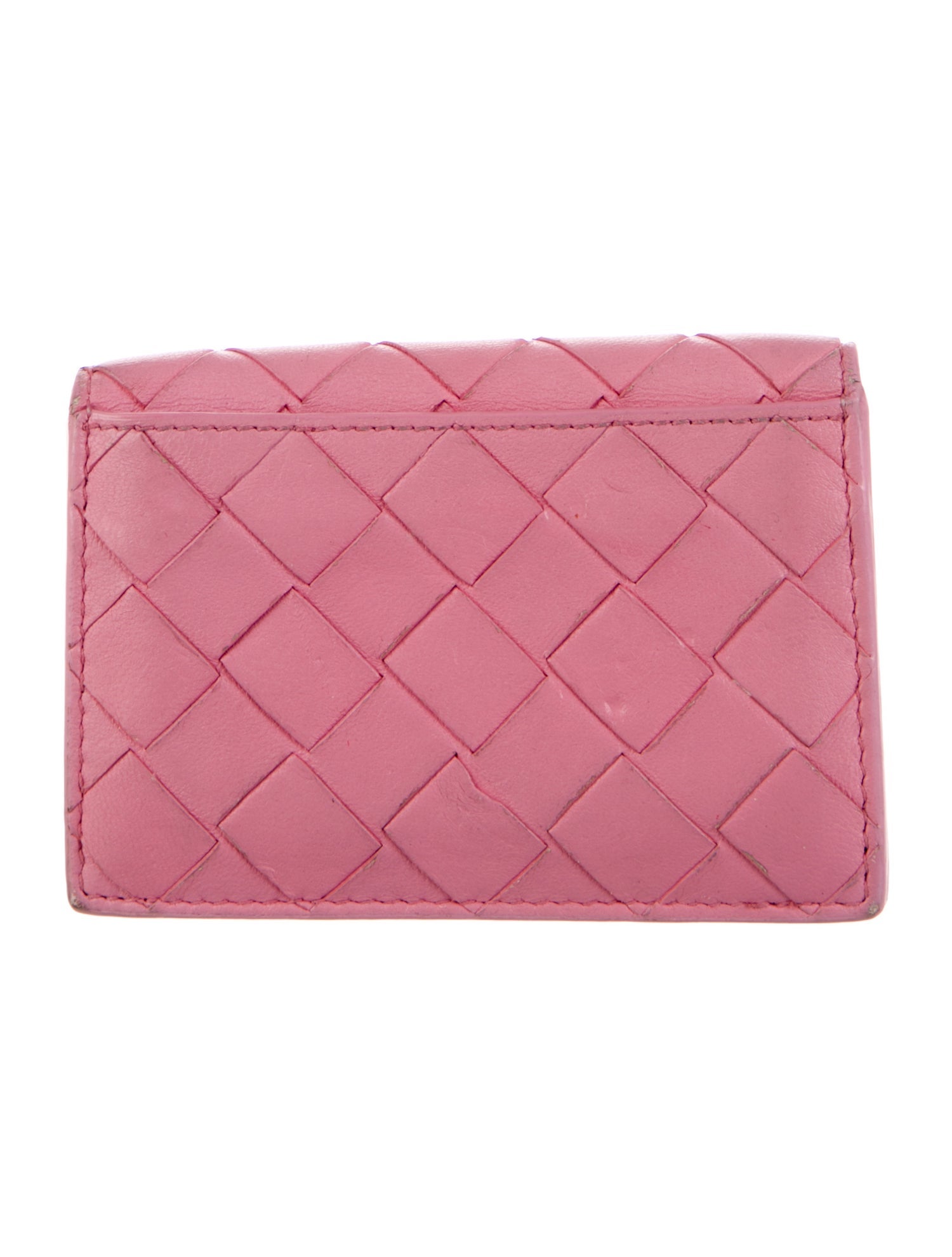 Bottega Veneta Intrecciato Weave Leather Compact Wallet