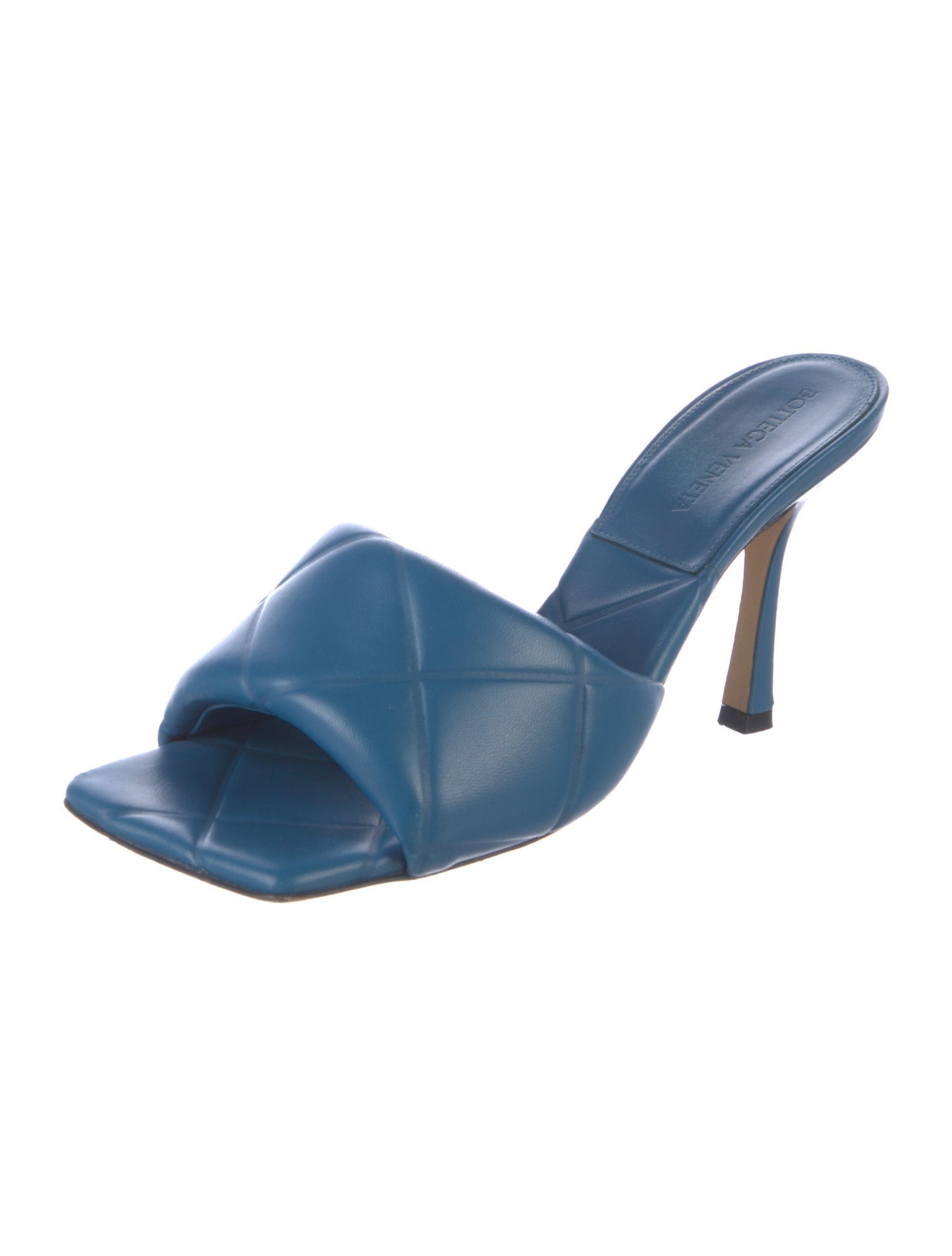 Bottega Veneta Quilted Pattern Leather Slides