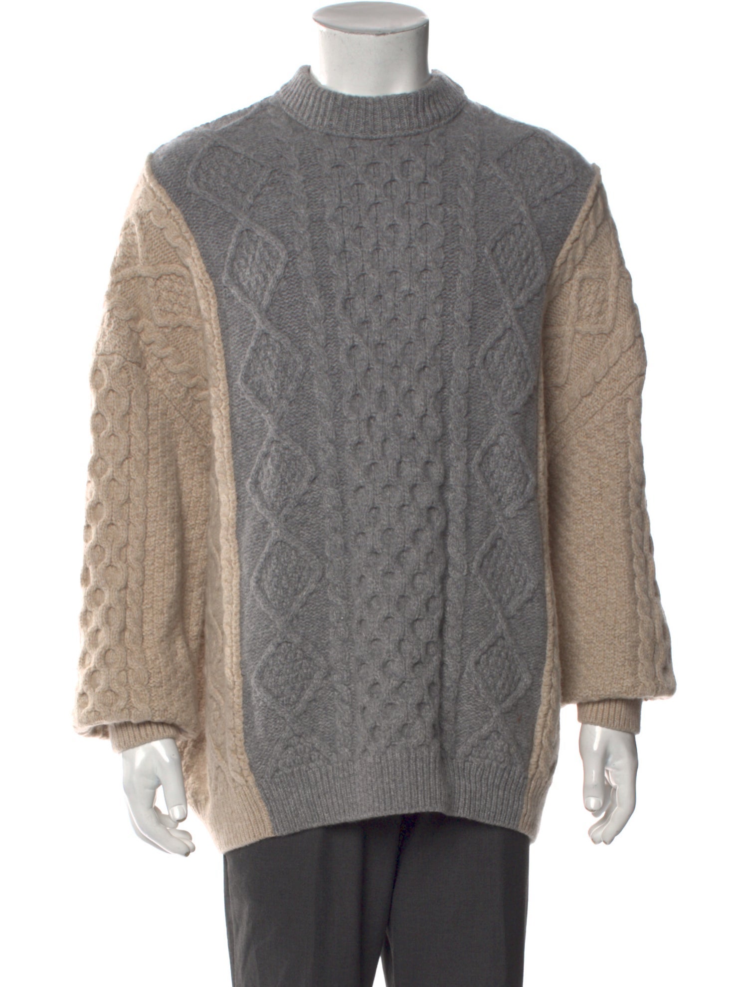Bottega Veneta Wool Colorblock Pattern Pullover