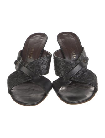Bottega Veneta Intrecciato Weave Leather Slides