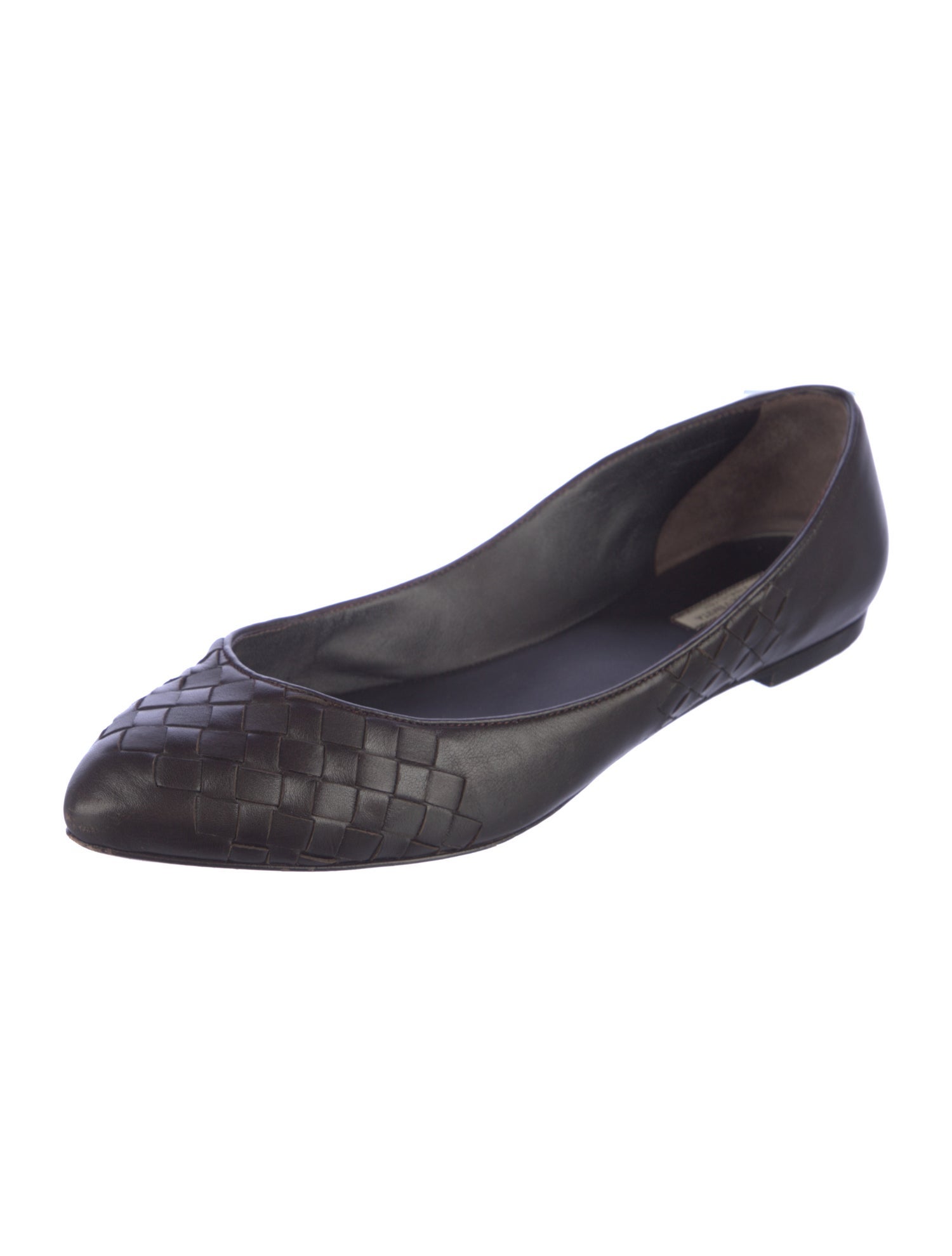 Bottega Veneta Intrecciato Weave Leather Flats