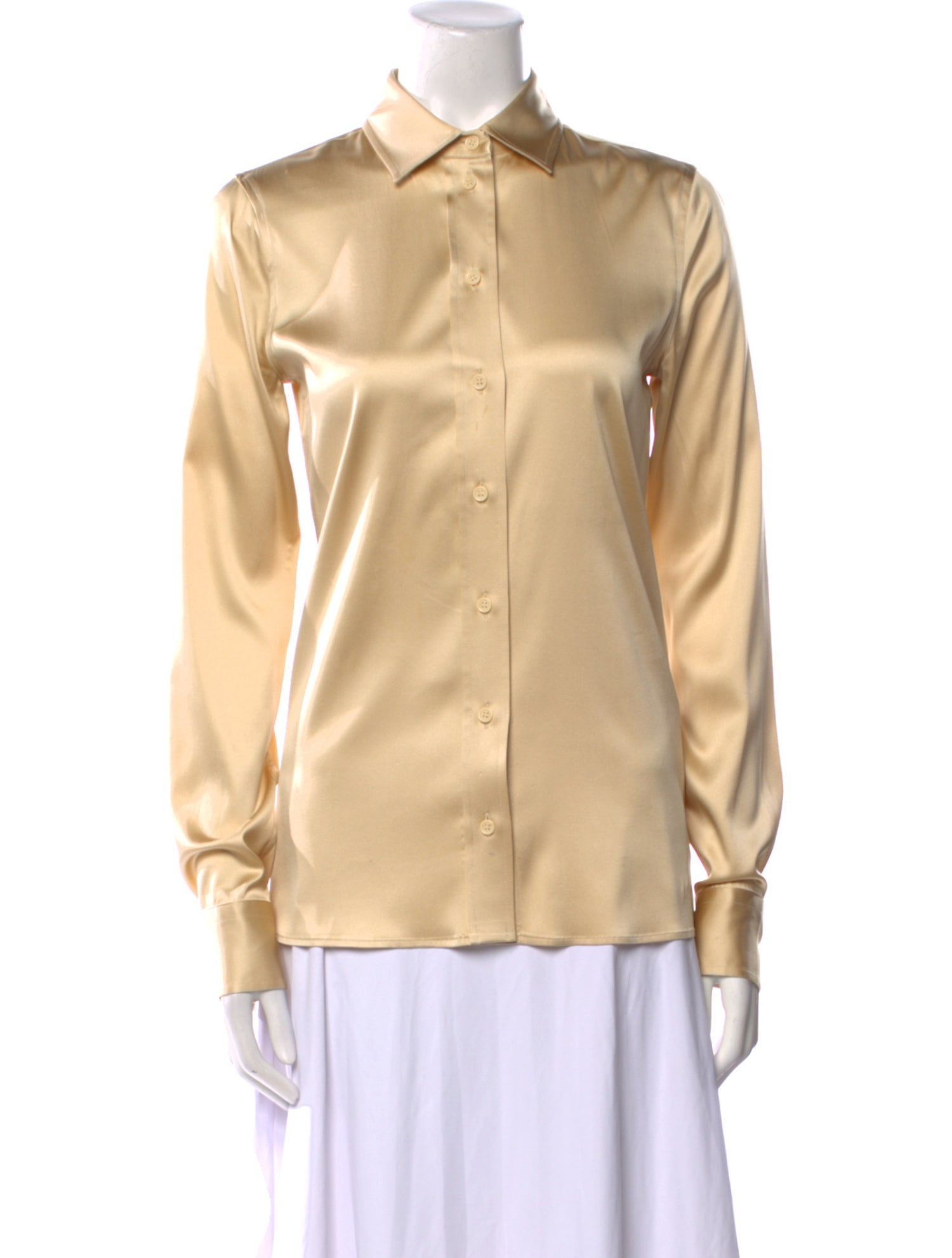 Bottega Veneta 2019 Silk Button-Up Top