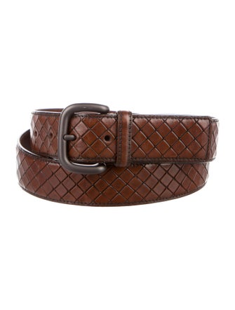 Bottega Veneta Intrecciato Weave Leather Belt