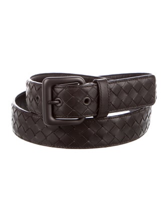 Bottega Veneta Intrecciato Weave Leather Belt