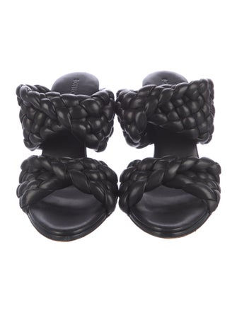 Bottega Veneta Intrecciato Weave Leather Slides