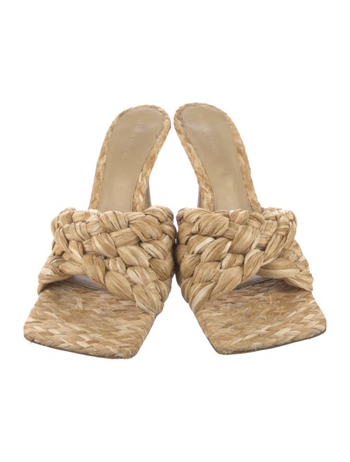 Bottega Veneta Raffia Slides
