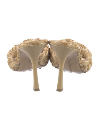 Bottega Veneta Raffia Slides