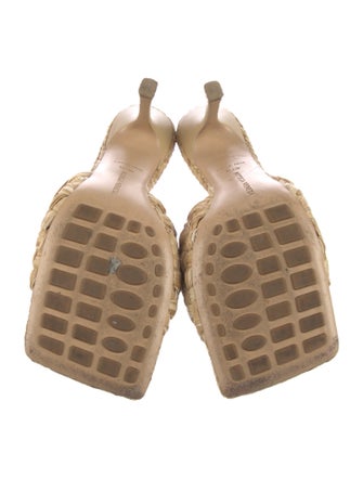 Bottega Veneta Raffia Slides