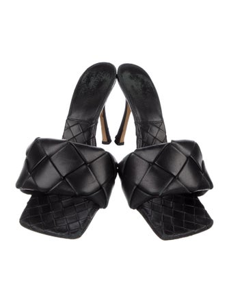 Bottega Veneta Intrecciato Weave Leather Slides