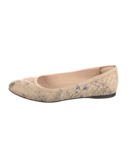 Bottega Veneta Intrecciato Weave Leather Ballet Flats