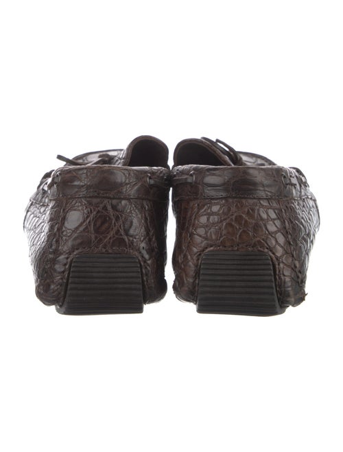 Bottega Veneta Intrecciato Weave Crocodile Drivers