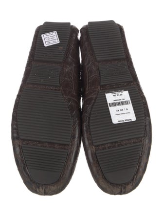 Bottega Veneta Intrecciato Weave Crocodile Drivers