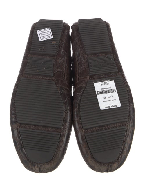Bottega Veneta Intrecciato Weave Crocodile Drivers
