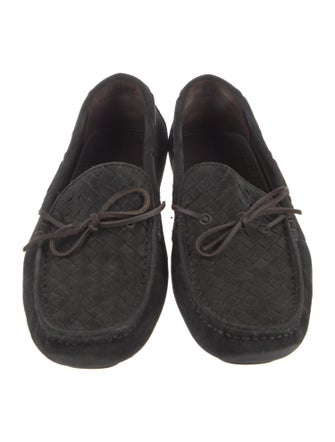 Bottega Veneta Intrecciato Weave Suede Drivers
