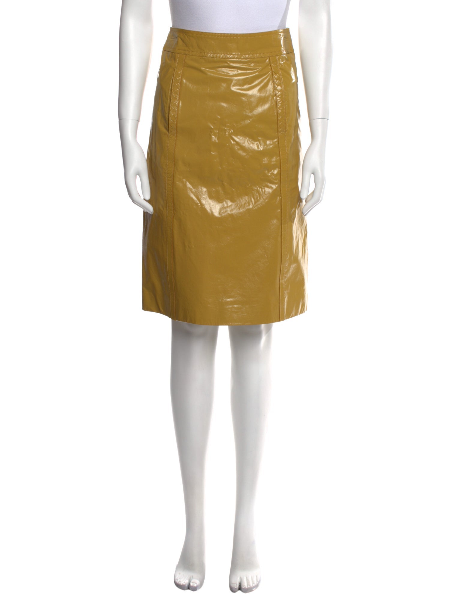 Bottega Veneta Lambskin Knee-Length Skirt