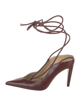 Bottega Veneta Leather Braided Accents Slingback Pumps