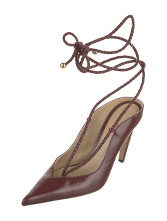 Bottega Veneta Leather Braided Accents Slingback Pumps