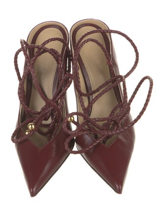 Bottega Veneta Leather Braided Accents Slingback Pumps