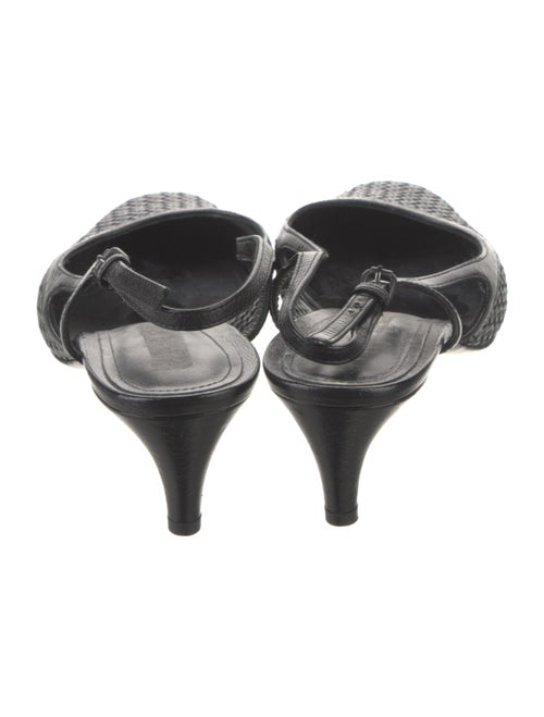 Bottega Veneta Intrecciato Weave Leather Slingback Pumps