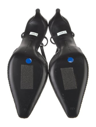 Bottega Veneta Intrecciato Weave Leather Slingback Pumps