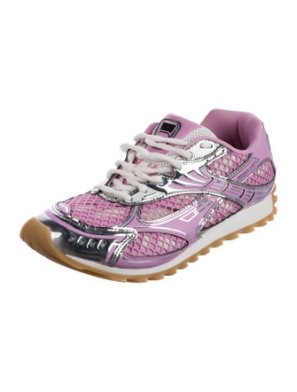 Bottega Veneta Mesh Colorblock Pattern Sneakers