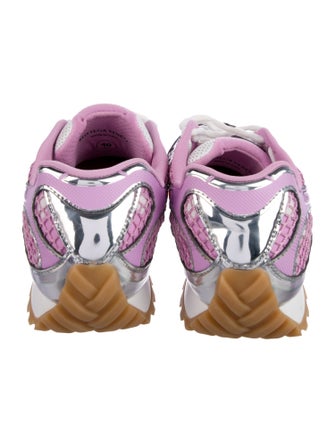 Bottega Veneta Mesh Colorblock Pattern Sneakers