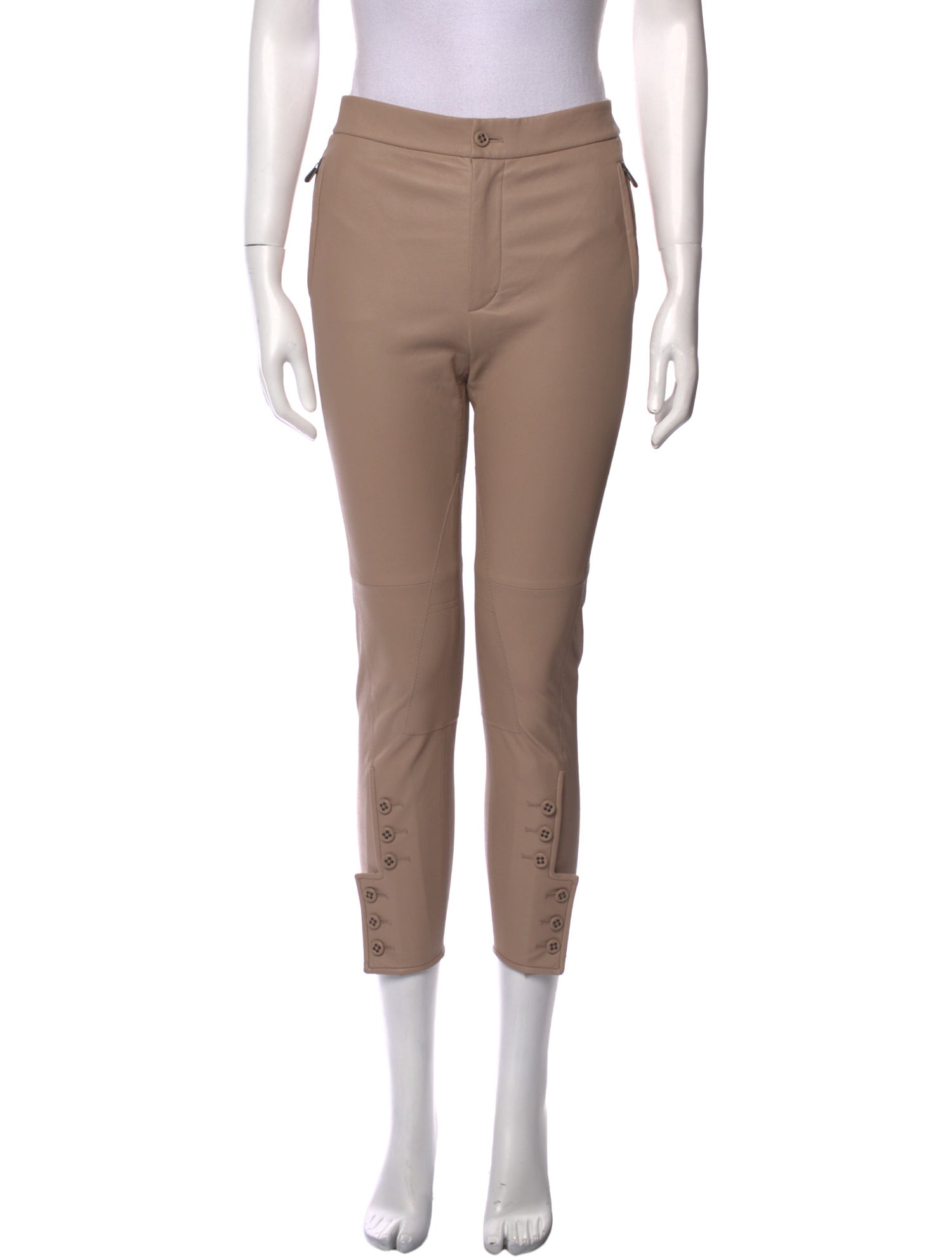 Bottega Veneta Leather Skinny Leg Pants