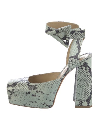 Bottega Veneta Snakeskin Animal Print D'Orsay Pumps