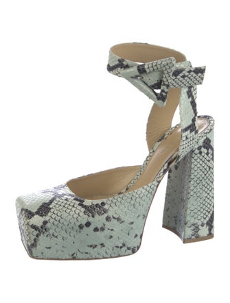 Bottega Veneta Snakeskin Animal Print D'Orsay Pumps