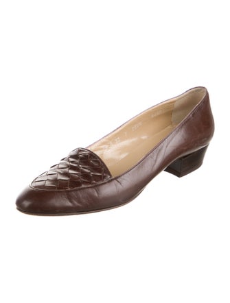 Bottega Veneta Intrecciato Weave Leather Pumps