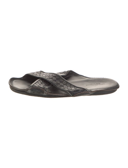 Bottega Veneta Intrecciato Weave Leather Slides