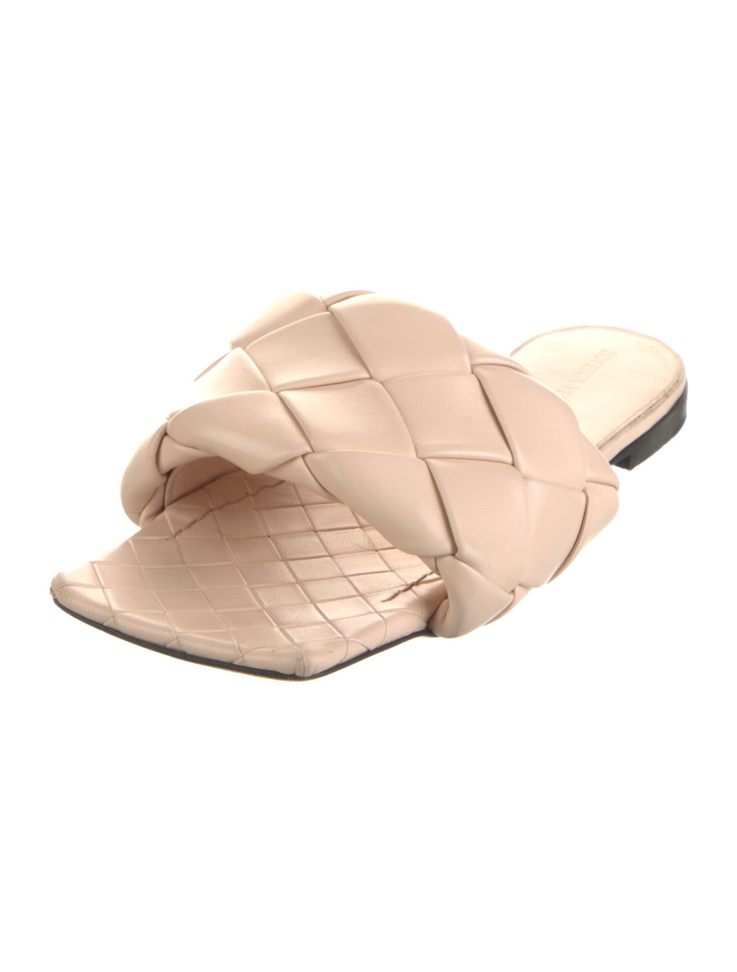 Bottega Veneta Intrecciato Weave Leather Slides