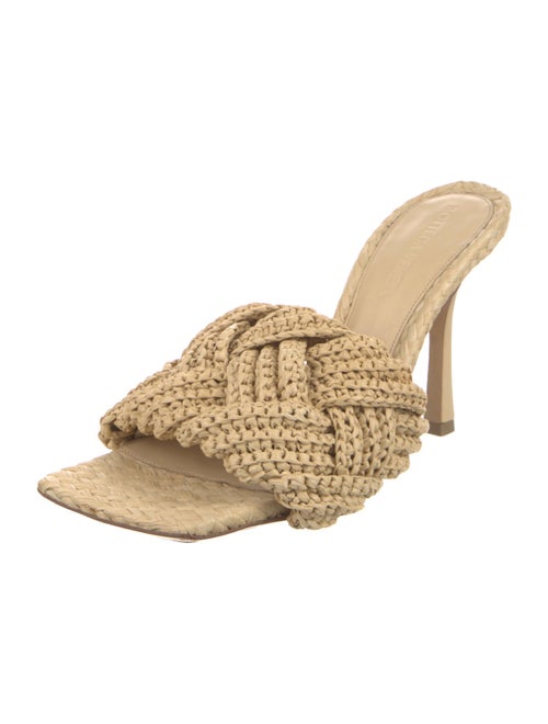 Bottega Veneta Intrecciato Weave Raffia Slides