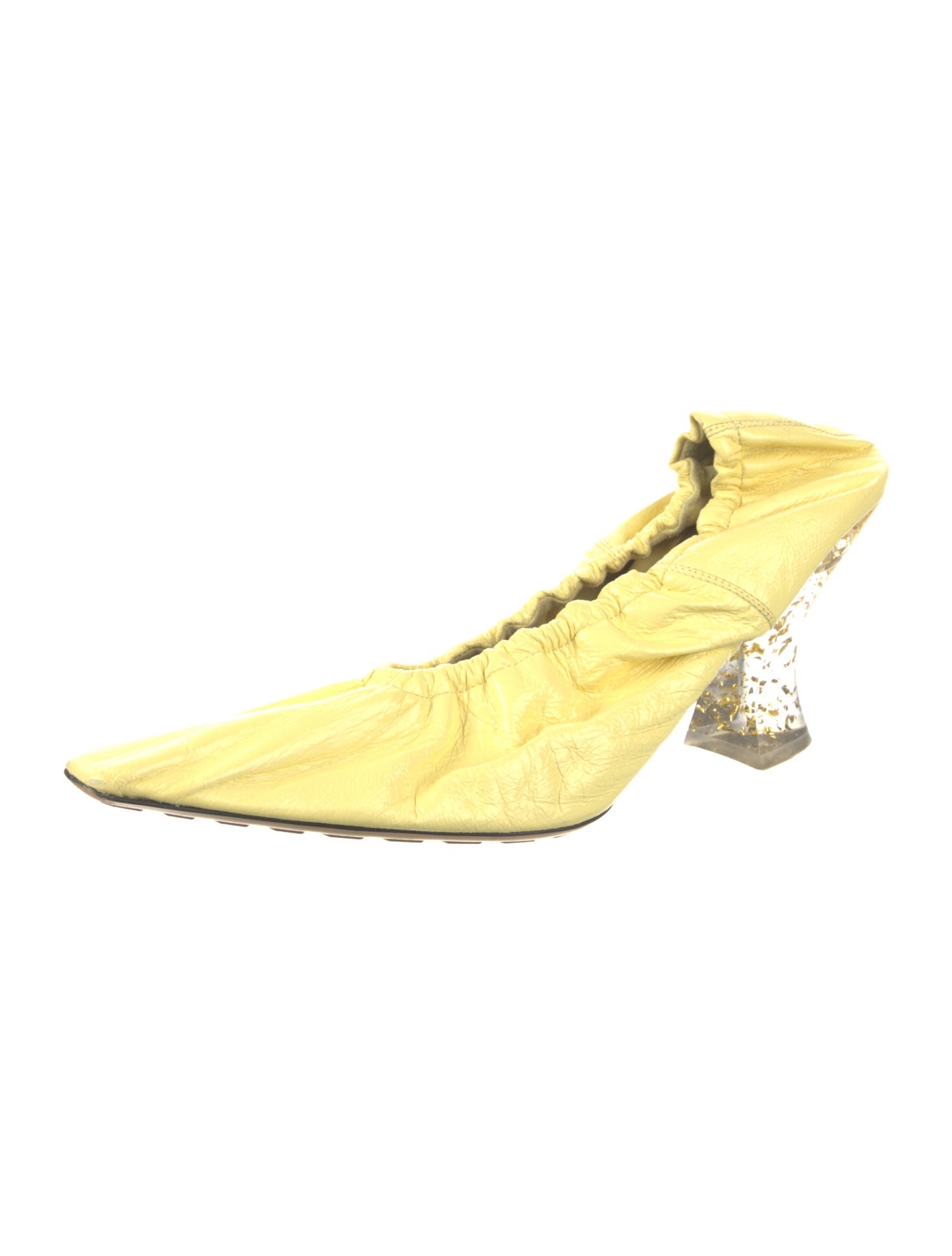 Bottega Veneta Leather Colorblock Pattern Slingback Pumps