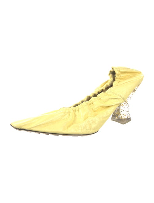 Bottega Veneta Leather Colorblock Pattern Slingback Pumps