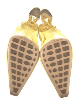 Bottega Veneta Leather Colorblock Pattern Slingback Pumps