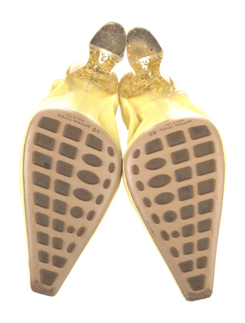 Bottega Veneta Leather Colorblock Pattern Slingback Pumps