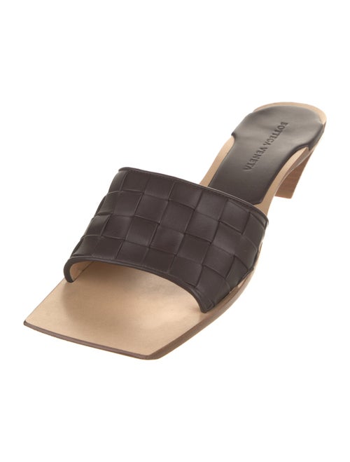 Bottega Veneta Intrecciato Weave Leather Slides