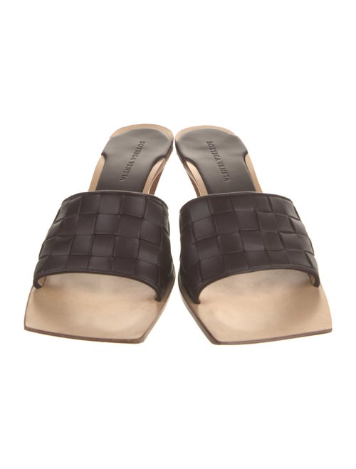 Bottega Veneta Intrecciato Weave Leather Slides